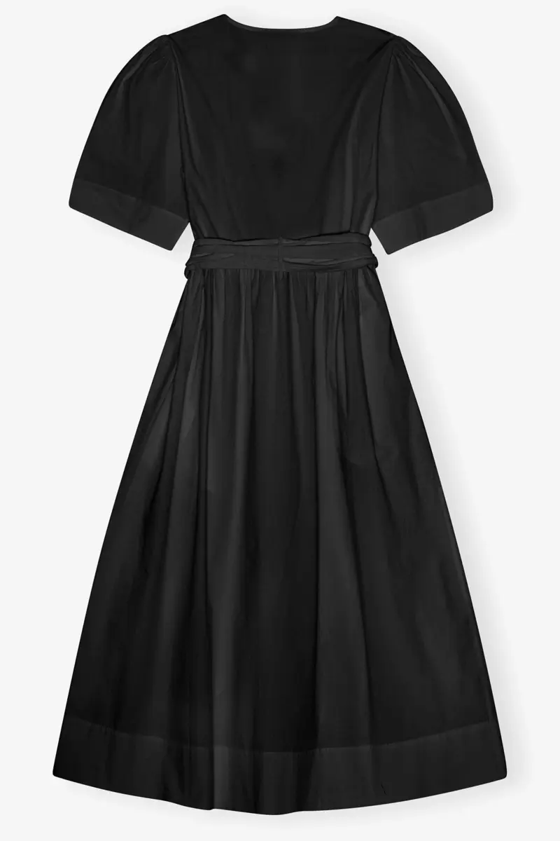 Vestido negro de algodón elástico