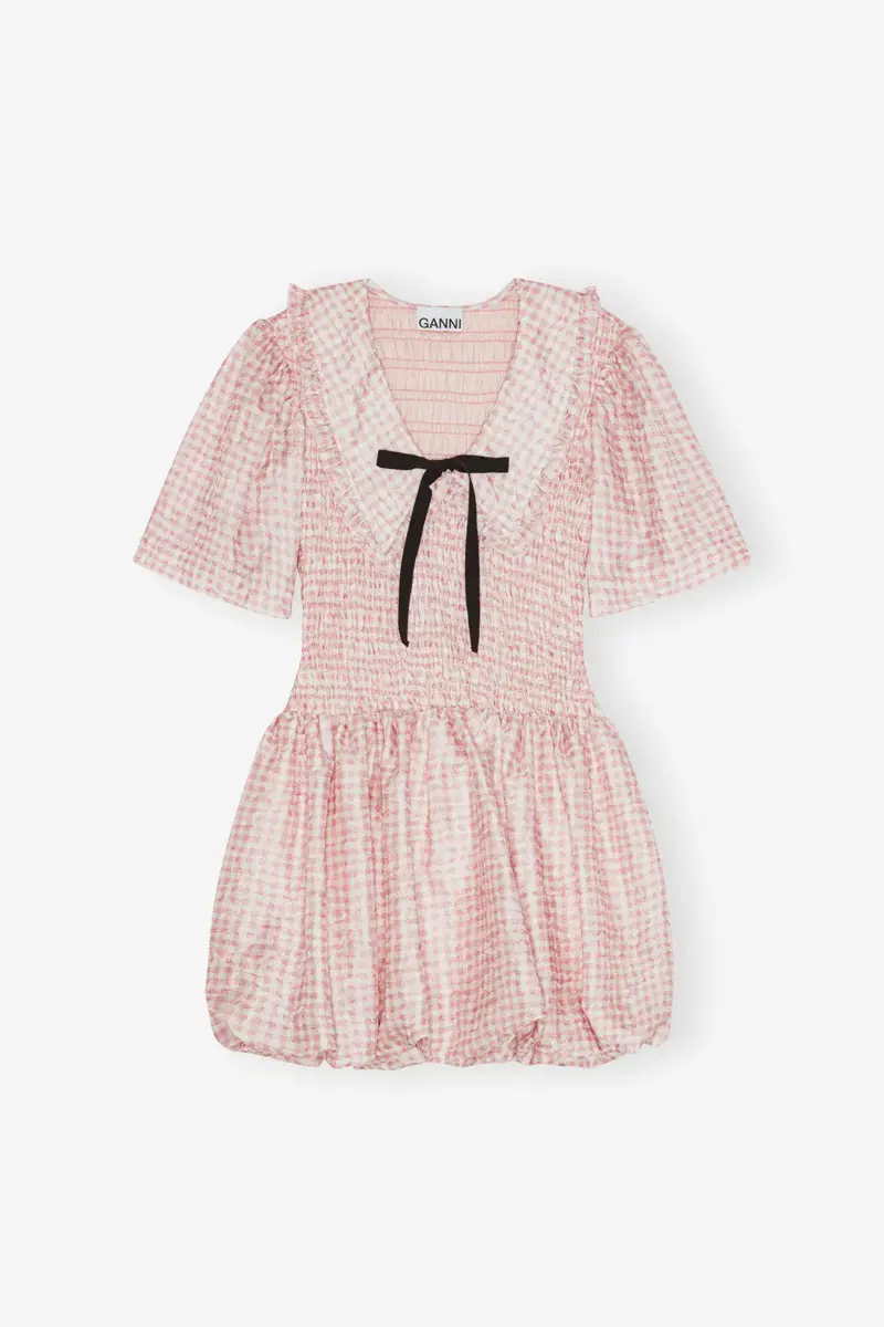 Vestido rosa a cuadros
