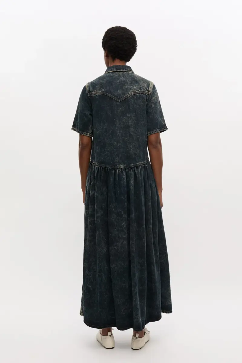 Vestido vaquero lavado negro